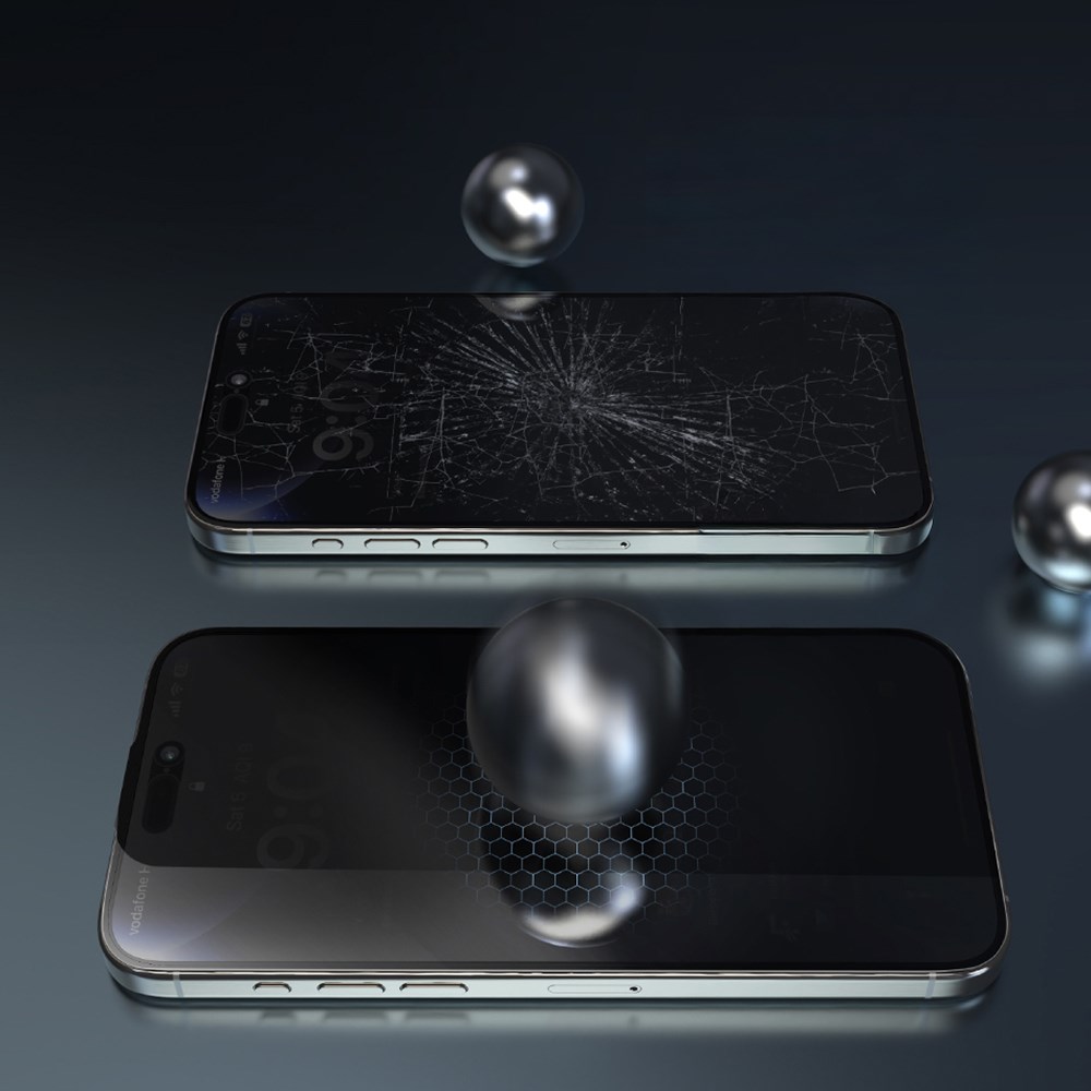 Apple iPhone 17 Pro Max Wiwu Wi-SQ009 Easy Install iPrivacy 360° Anti-Peep Oleofobik Temperli Cam Ekran Koruyucu + Kolay Uygulama Aparatlı