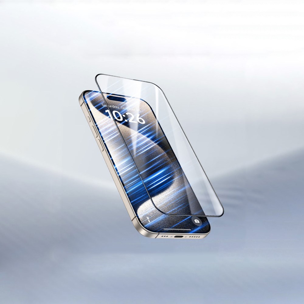Apple iPhone 17 Wiwu GT-009 Polimer Oleofobik Kaplama Şeffaf Pürüzsüz Temperli Cam Ekran Koruyucu