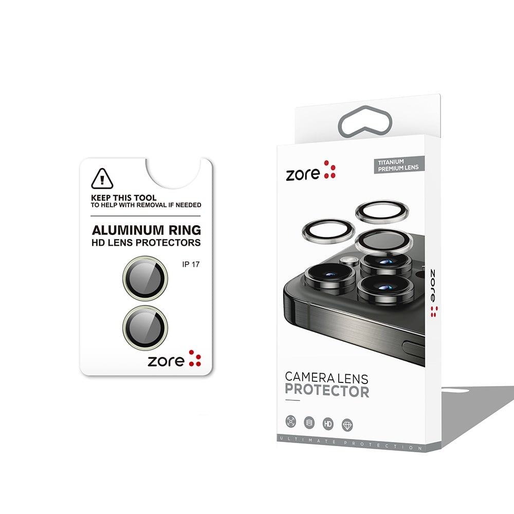 Apple iPhone 17 Zore CL-12 Premium Safir Parmak İzi Bırakmayan Anti-Reflective Kamera Lens Koruyucu