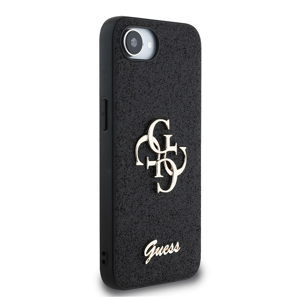 Apple iPhone 17E Kılıf Guess Orjinal Lisanslı 4G Büyük Metal Logolu Glitter Kapak