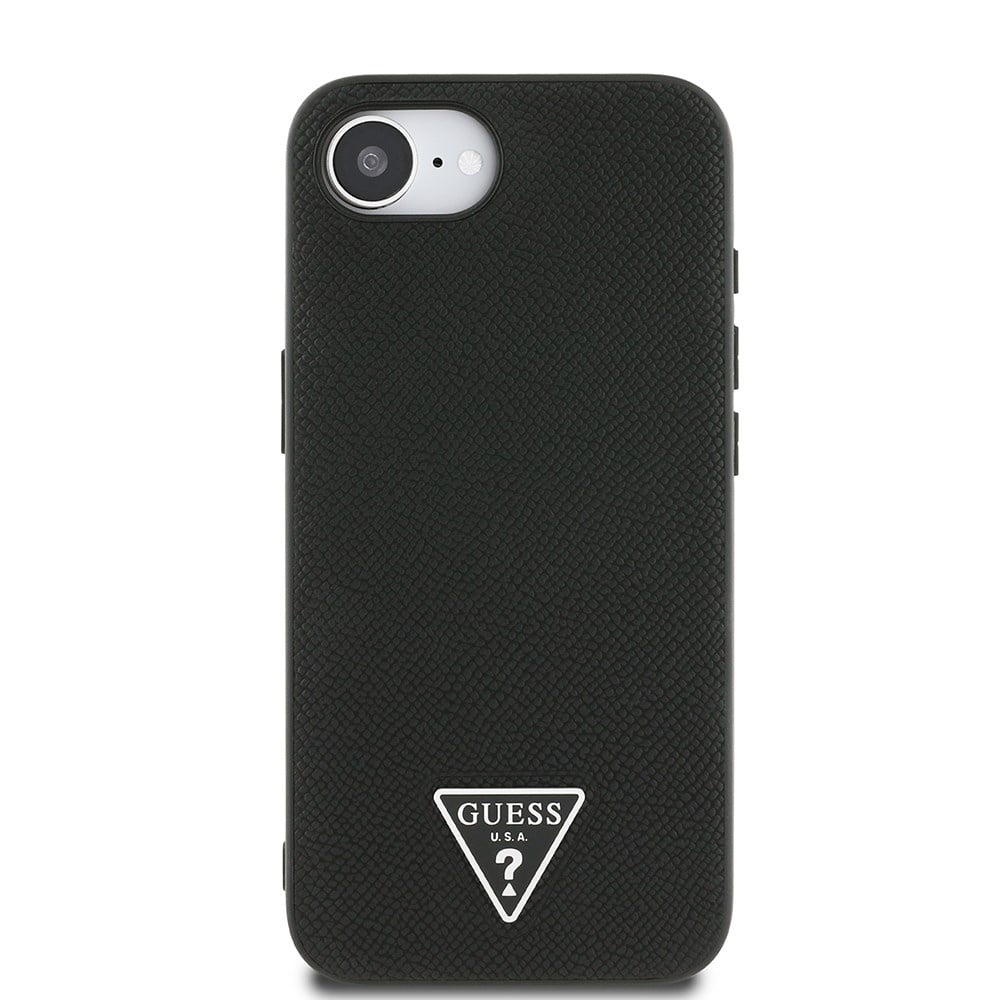 Apple iPhone 17E Kılıf Guess Orjinal Lisanslı M-safe Şarj Özellikli Grained Triangle Kapak