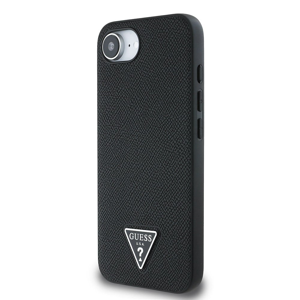 Apple iPhone 17E Kılıf Guess Orjinal Lisanslı M-safe Şarj Özellikli Grained Triangle Kapak