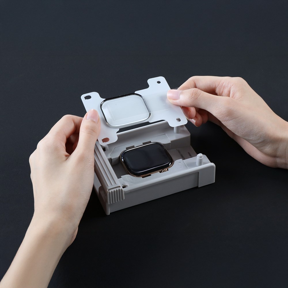 Apple Watch 10 42mm Amazingthing Radix Protective Parmak İzi Bırakmayan HD Ekran Koruyucu Film + Kolay Uygulama Aparatı