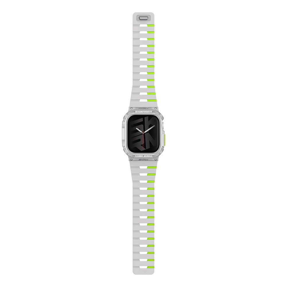 Apple Watch 10 42mm Skinarma Nightglow Atom TPU Kasa Koruyucu + Gemini Silikon Kordon