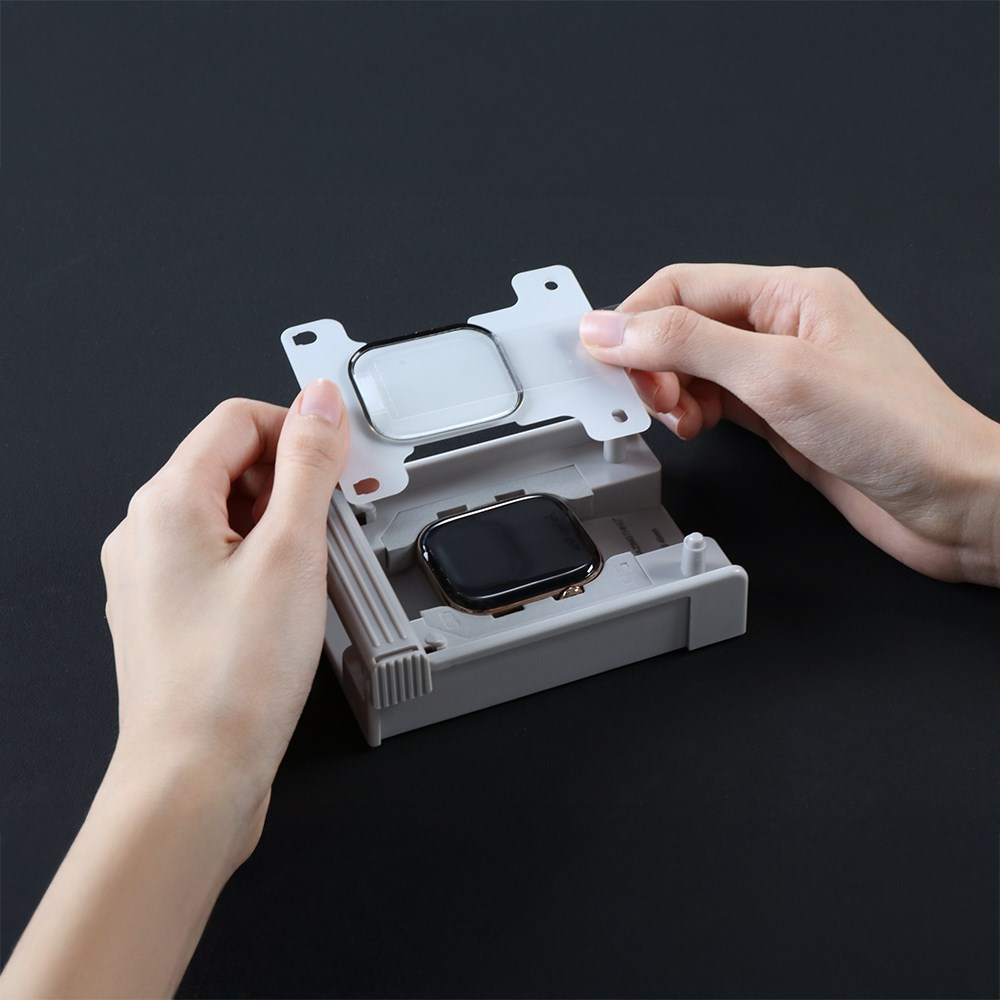 Apple Watch 10 46mm Amazingthing Radix Protective Parmak İzi Bırakmayan HD Ekran Koruyucu Film + Kolay Uygulama Aparatı