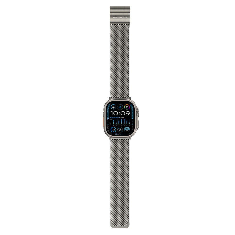 Apple Watch 10 46mm Amazingthing Titan Premium Metal Hasır Kordon
