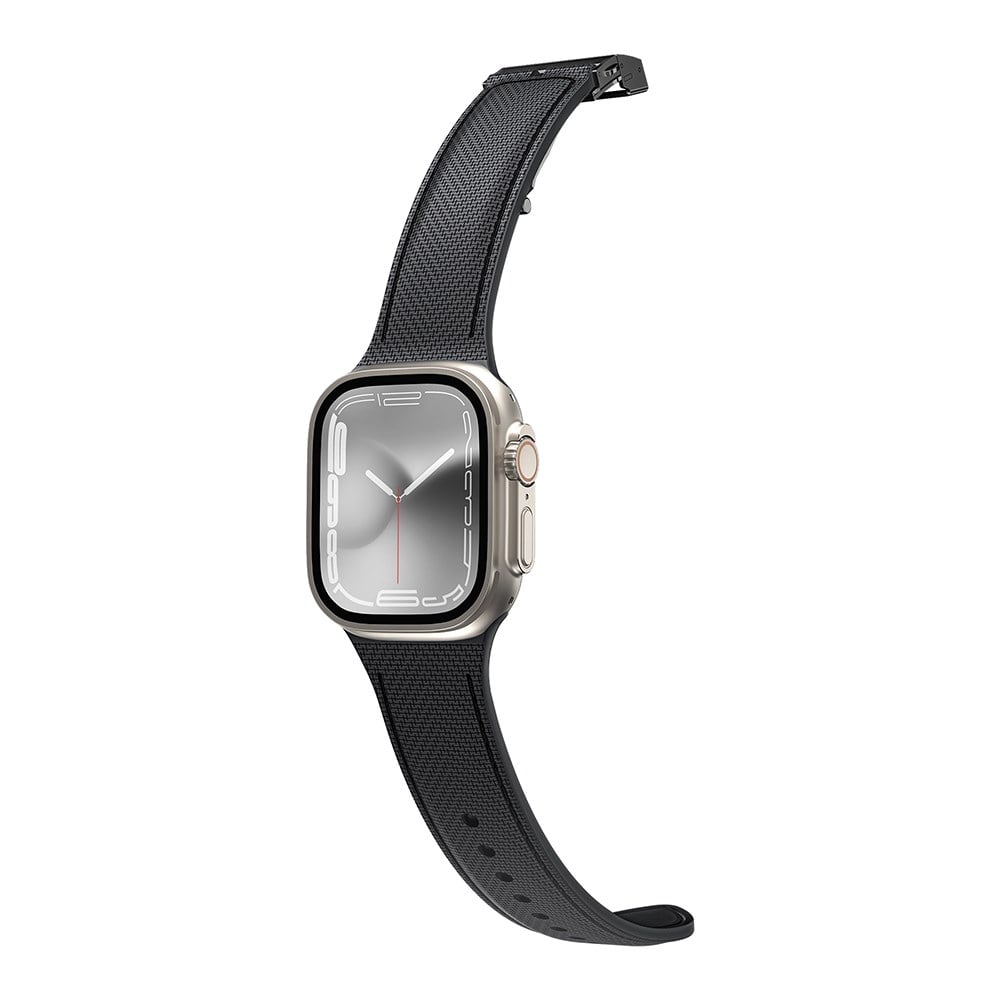 Apple Watch 40mm Amazingthing Titan Swift Deri Dokulu Silikon Kordon