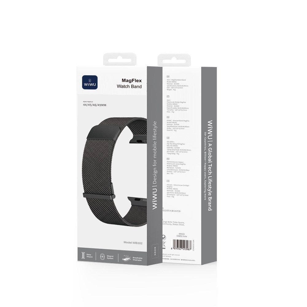 Apple Watch 42mm Wiwu MagFlex Secure Serisi Metal Kordon