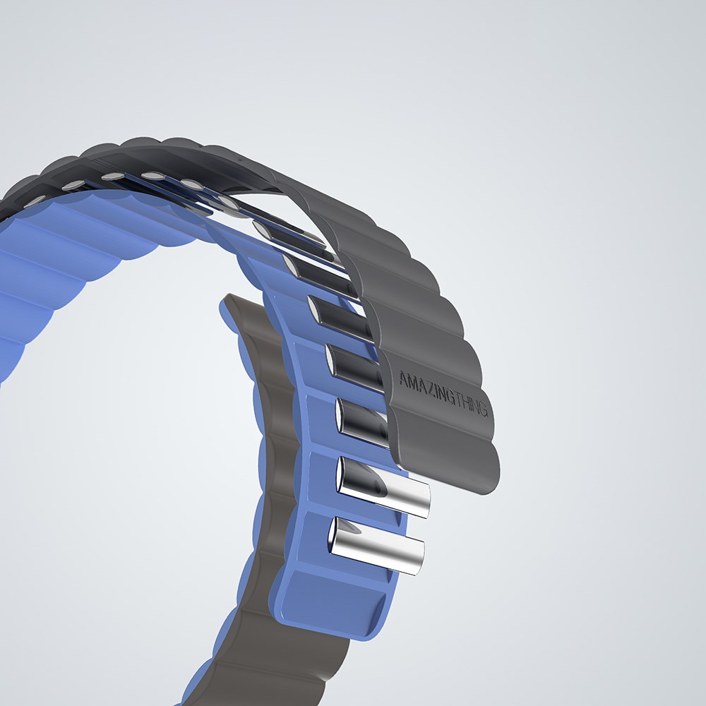 Apple Watch 7 45mm Amazingthing Smoothie Mag Magnetik Tak Çıkar Silikon Strap Kayış