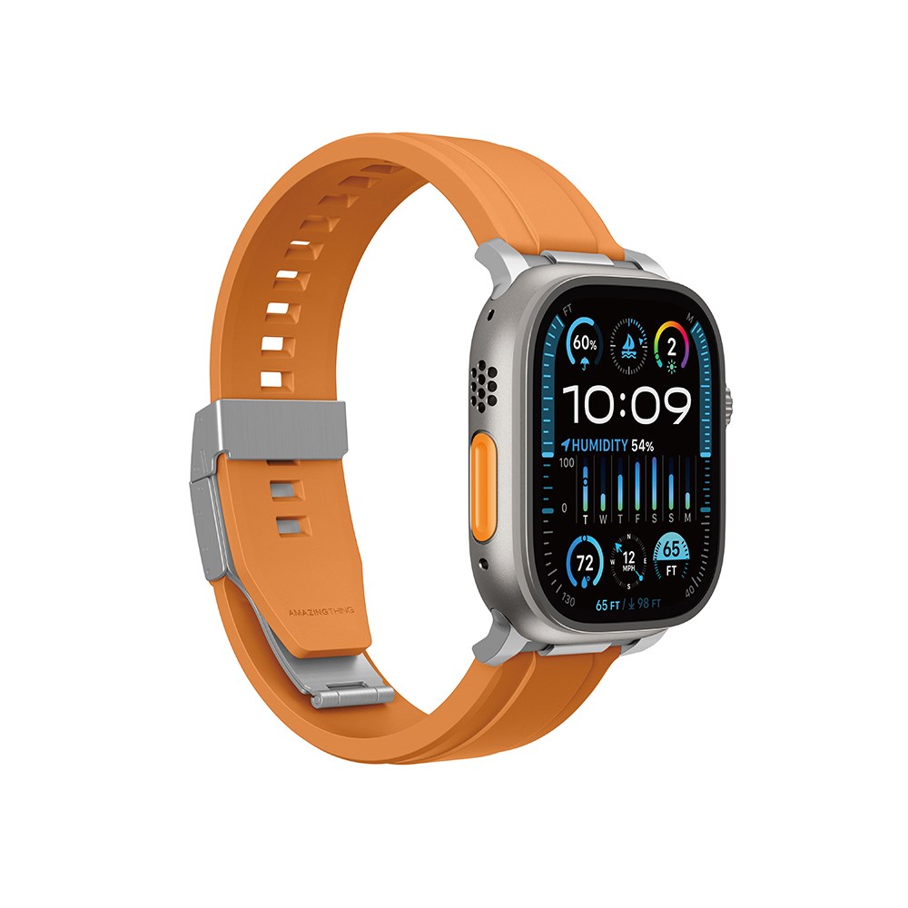 Apple Watch 7 45mm Amazingthing Titan Chrono Silikon Kordon