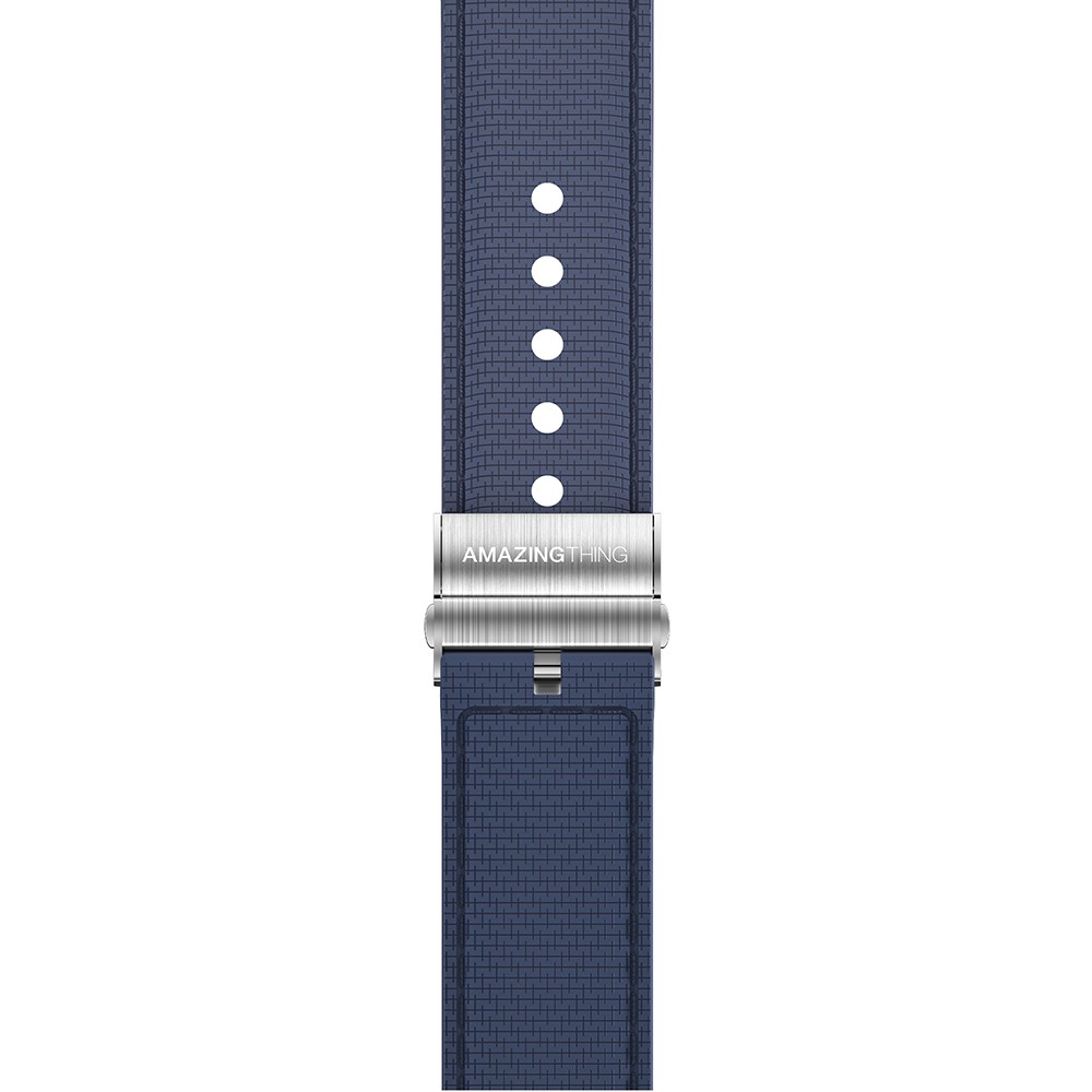 Apple Watch 7 45mm Amazingthing Titan Swift Deri Dokulu Silikon Kordon