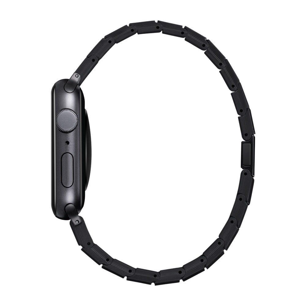 Apple Watch Serisi Uyumlu Karbon Fiber Pitaka Modern Serisi Black-Grey Twill Universal Kordon