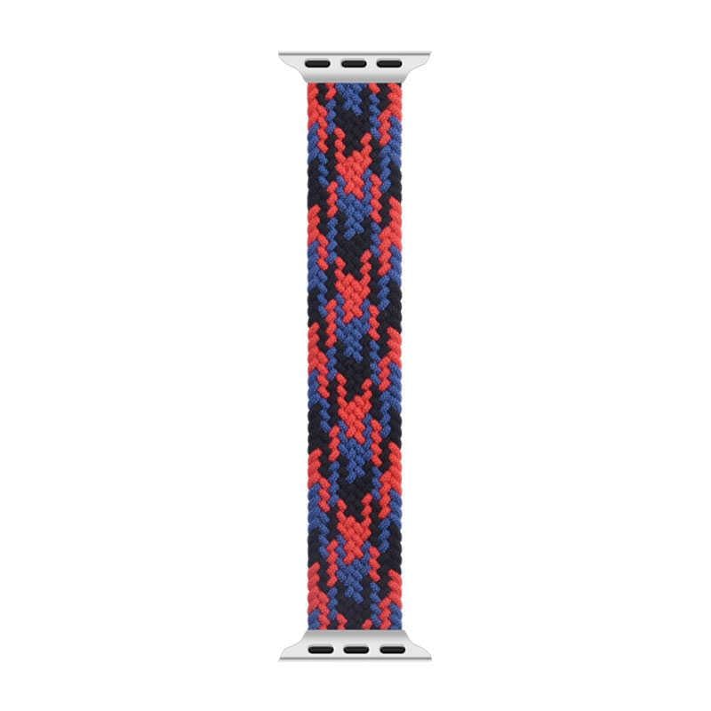 Apple Watch Ultra 49mm Kordon Wiwu Braided Solo Loop Contrast Color Medium Strap Kayış