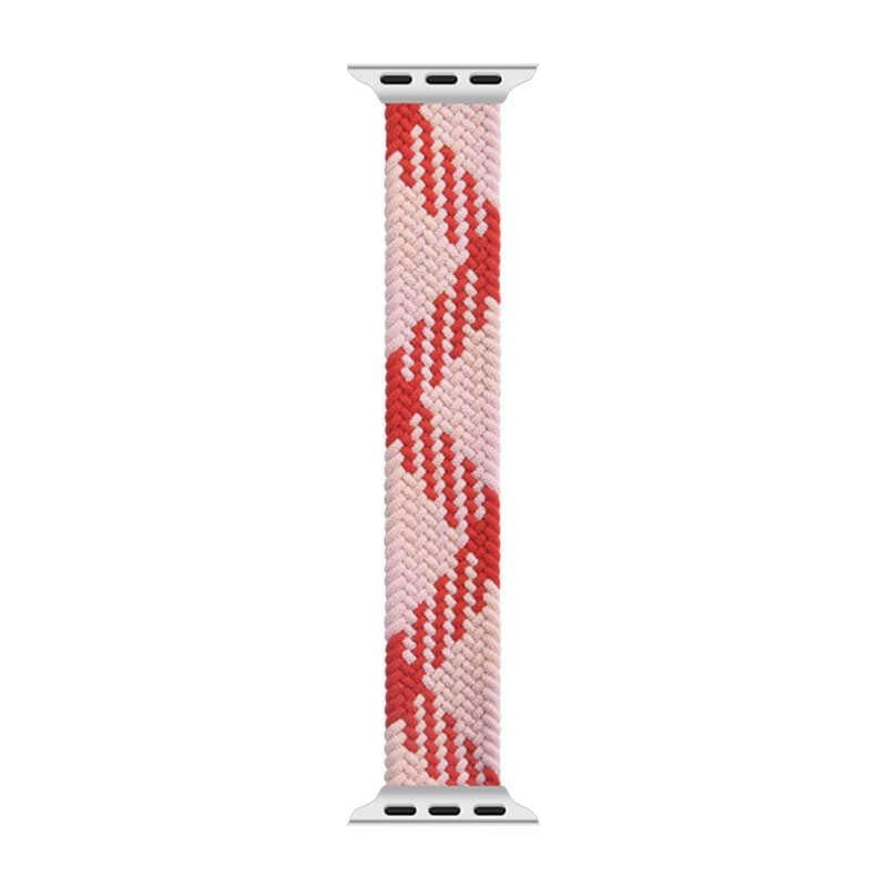 Apple Watch Ultra 49mm Kordon Wiwu Braided Solo Loop Contrast Color Medium Strap Kayış