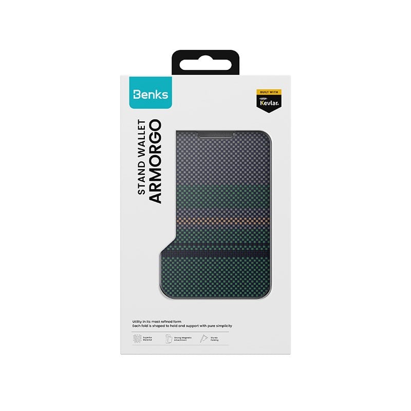 Benks ArmorGo 600D Aramid Fiber Magnetik Standlı Kartlık