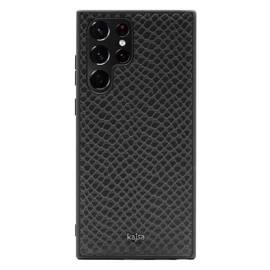 Galaxy S22 Ultra Kılıf ​Kajsa Pearl Pattern Hakiki Deri Kapak