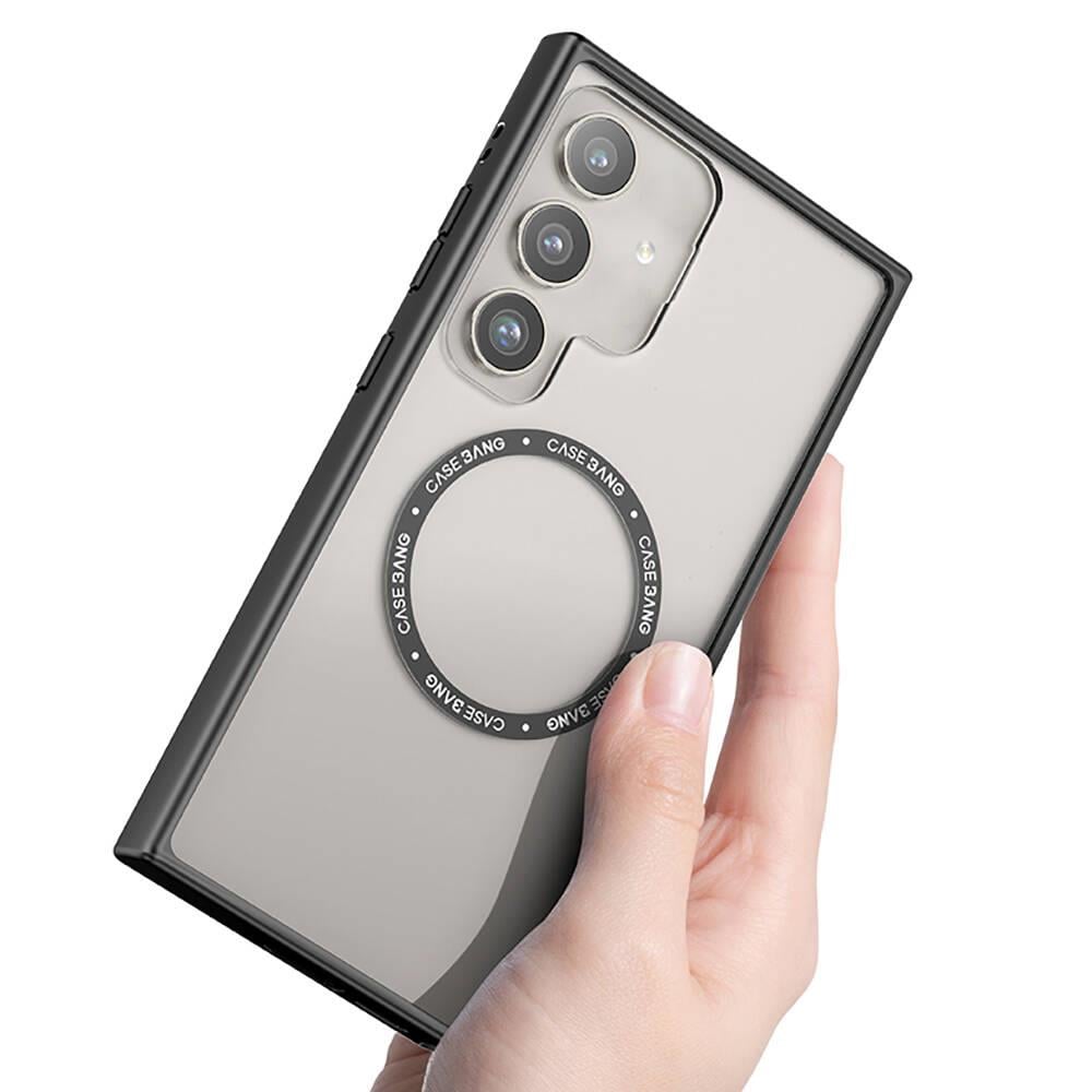 Galaxy S24 Kılıf M-safe Şarj Özellikli Casebang Body Frame Kapak
