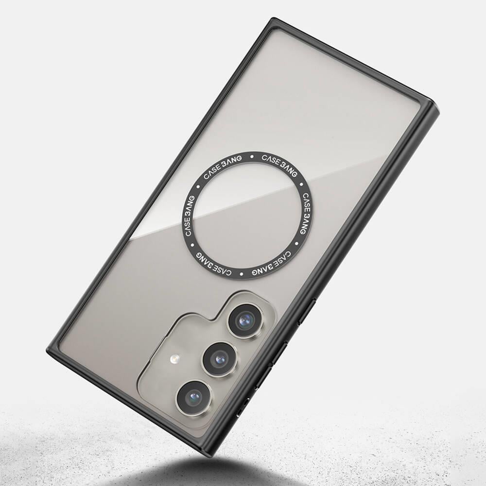 Galaxy S24 Kılıf M-safe Şarj Özellikli Casebang Body Frame Kapak