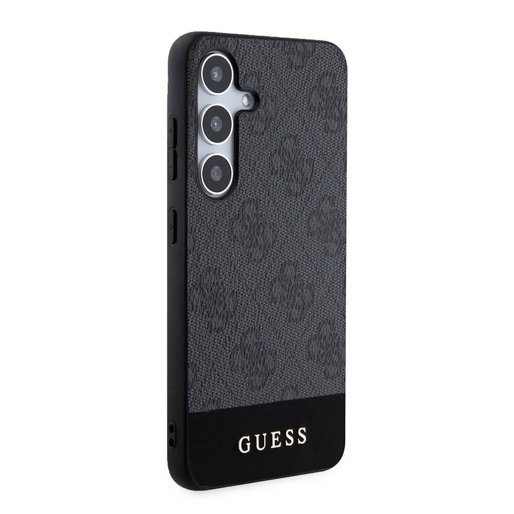 Galaxy S24 Plus Kılıf Guess Orjinal Lisanslı PU Deri Şerit Logo Dizaynlı Kapak