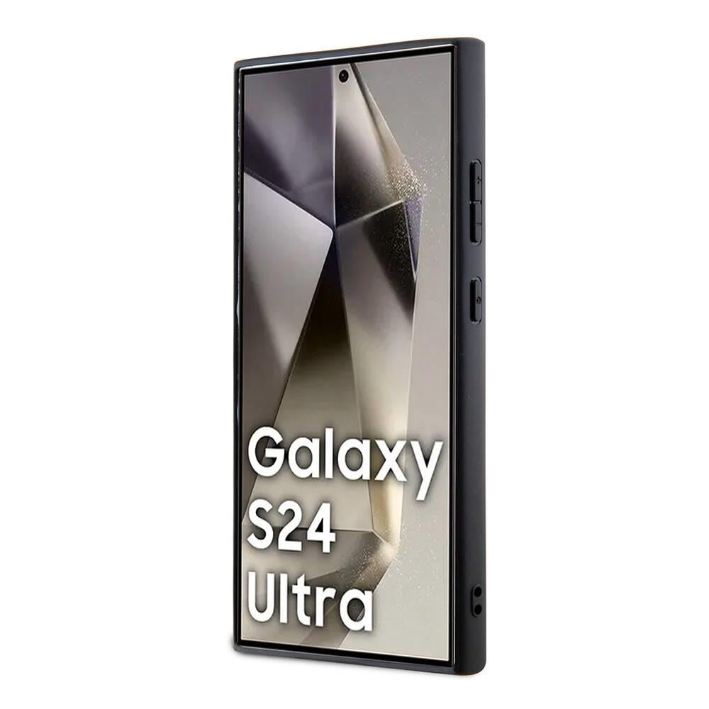 Galaxy S24 Ultra Kılıf Lacoste Orjinal Lisanslı M-safe Şarj Özellikli PU Deri Görünümlü Karışık Monogram Desenli Kapak