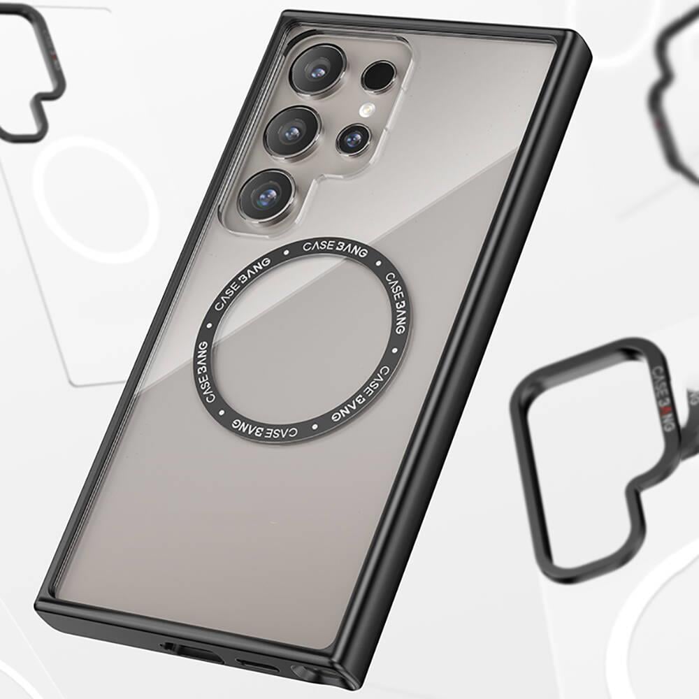 Galaxy S24 Ultra Kılıf M-safe Şarj Özellikli Casebang Body Frame Kapak