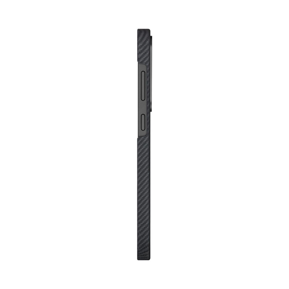 Galaxy S25 Kılıf M-safe Şarj Özellikli 600D Aramid Fiber Pitaka Ultra-Slim Classic Serisi Black-Grey Twill Kapak