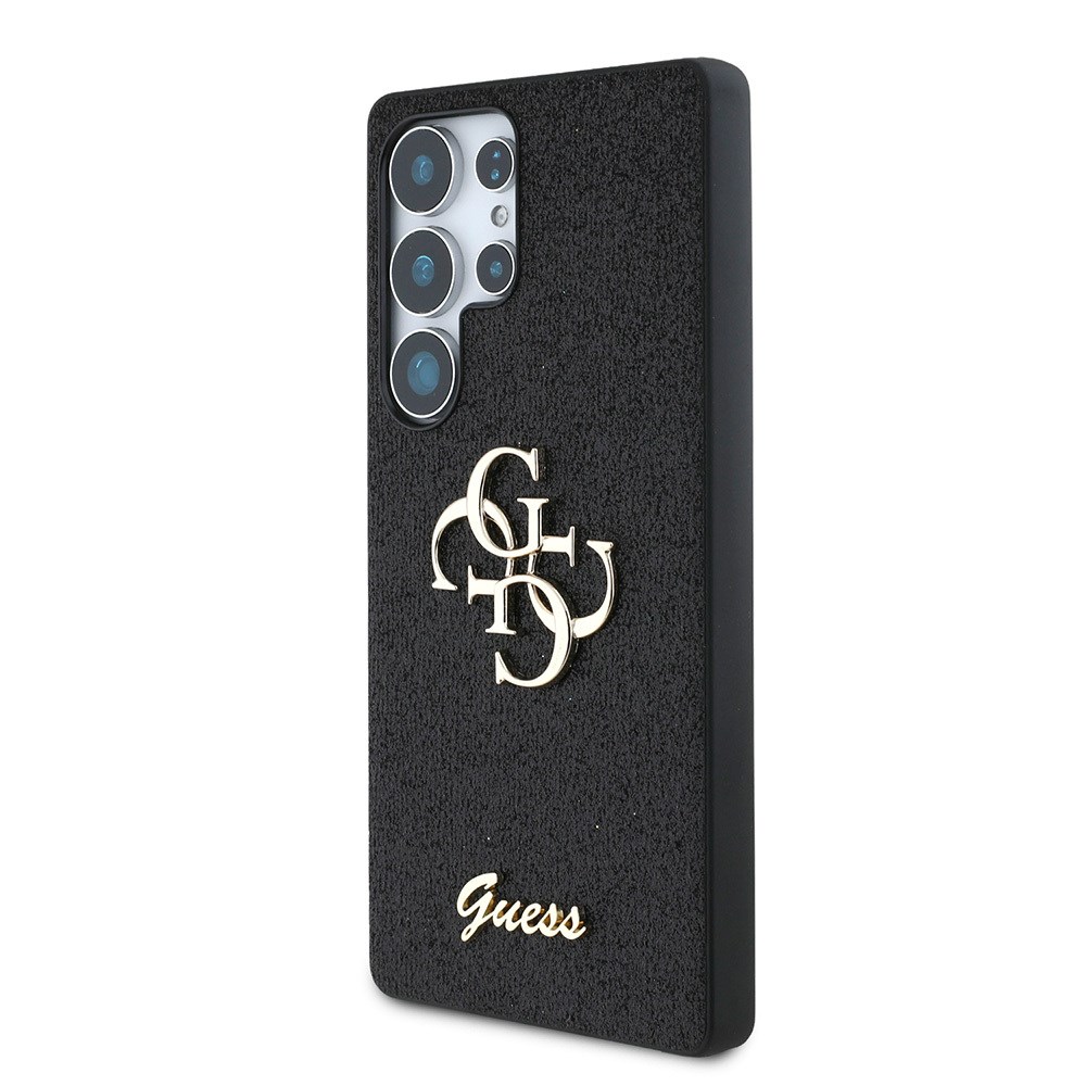 Galaxy S25 Ultra Kılıf Guess Orjinal Lisanslı 4G Büyük Metal Logolu Glitter Kapak