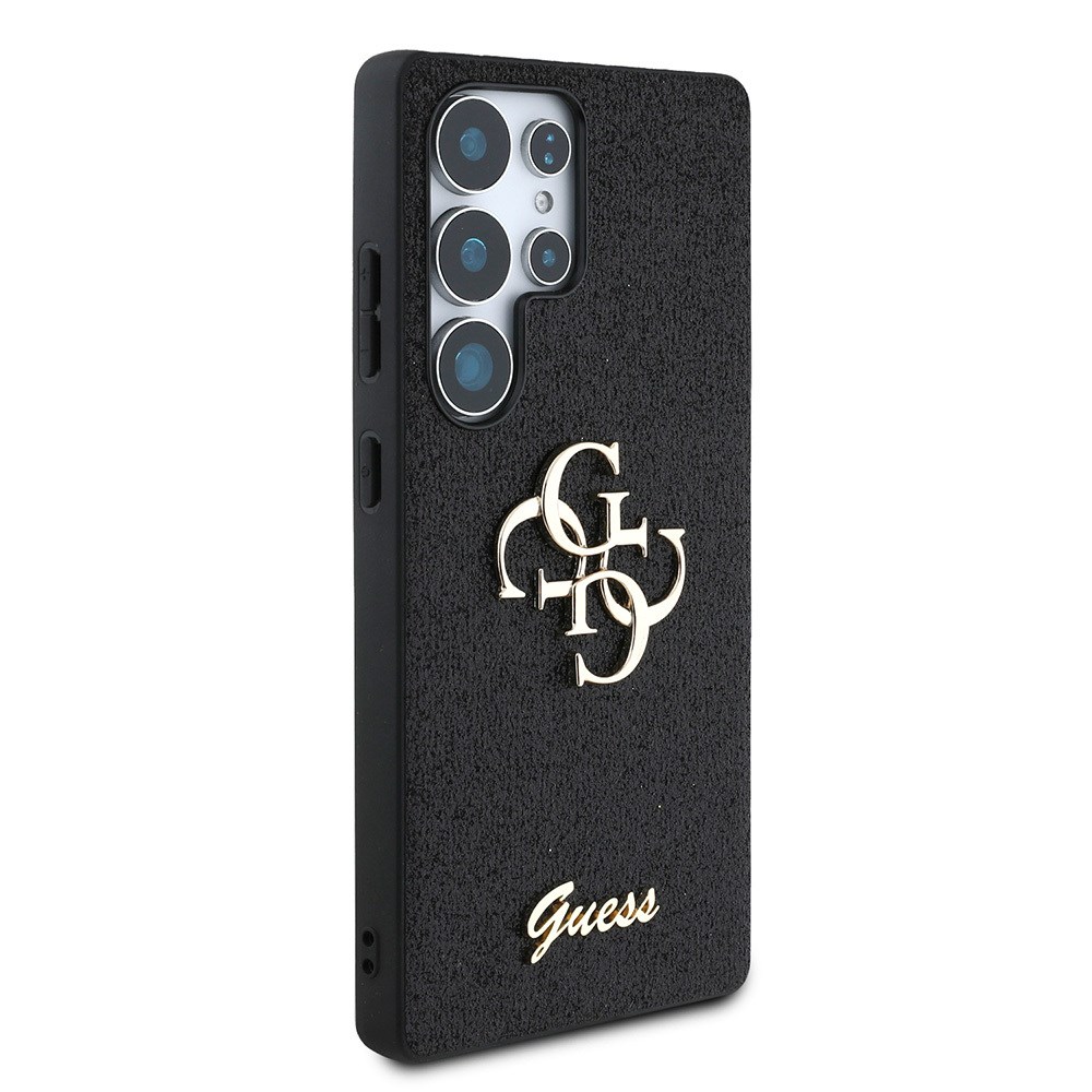 Galaxy S25 Ultra Kılıf Guess Orjinal Lisanslı 4G Büyük Metal Logolu Glitter Kapak