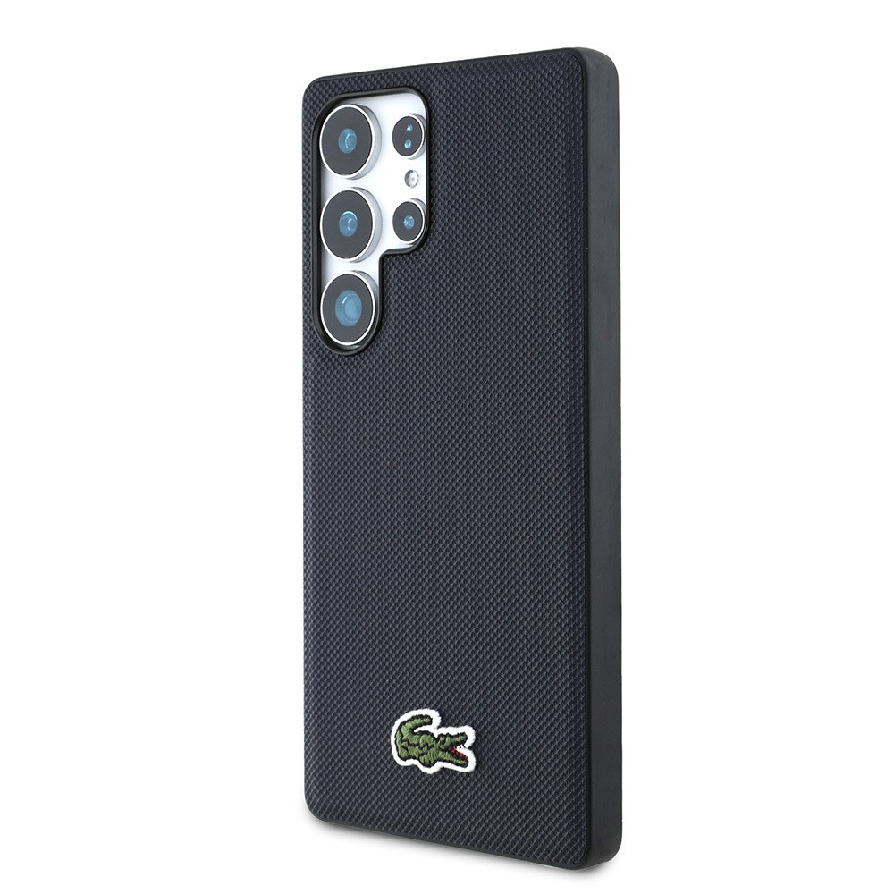 Galaxy S25 Ultra Kılıf Lacoste Orjinal Lisanslı PU Pike Desenli Arka Yüzey İkonik Timsah Dokuma Logolu Kapak