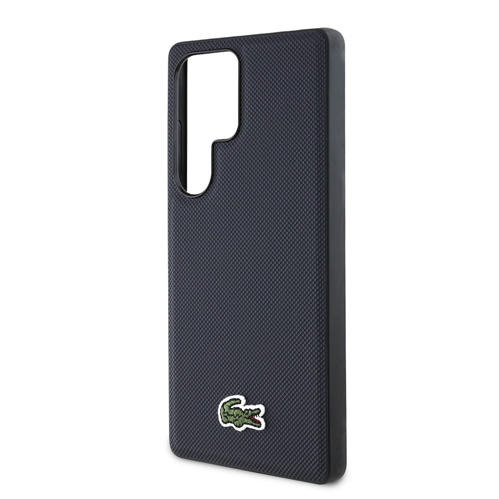Galaxy S25 Ultra Kılıf Lacoste Orjinal Lisanslı PU Pike Desenli Arka Yüzey İkonik Timsah Dokuma Logolu Kapak