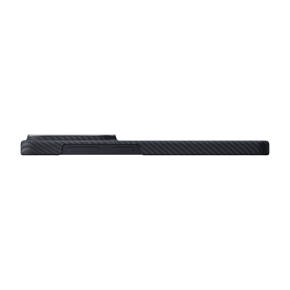 Galaxy S26 Kılıf M-safe Şarj Özellikli 600D Aramid Fiber Pitaka Edge Serisi Black-Grey Twill Kapak
