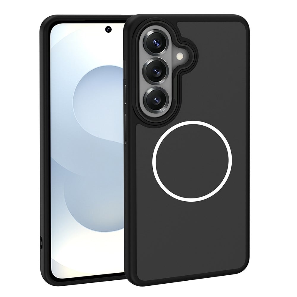 Galaxy S26 Kılıf M-Safe Şarj Özellikli Metal Kamera Çerçeveli Zore Sanremo Silikon Kapak