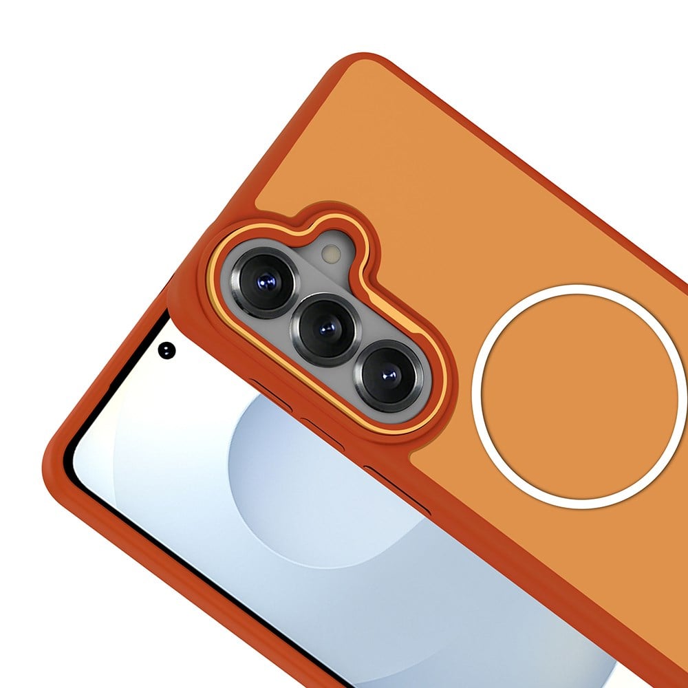 Galaxy S26 Kılıf M-Safe Şarj Özellikli Metal Kamera Çerçeveli Zore Sanremo Silikon Kapak