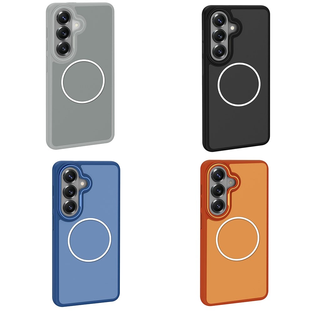 Galaxy S26 Kılıf M-Safe Şarj Özellikli Metal Kamera Çerçeveli Zore Sanremo Silikon Kapak