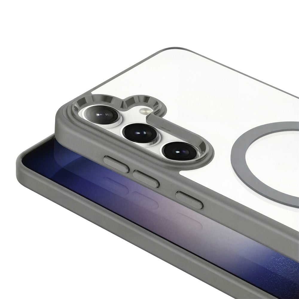 Galaxy S26 Kılıf M-safe Şarj Özellikli Zore Krom M-safe Silikon Kapak