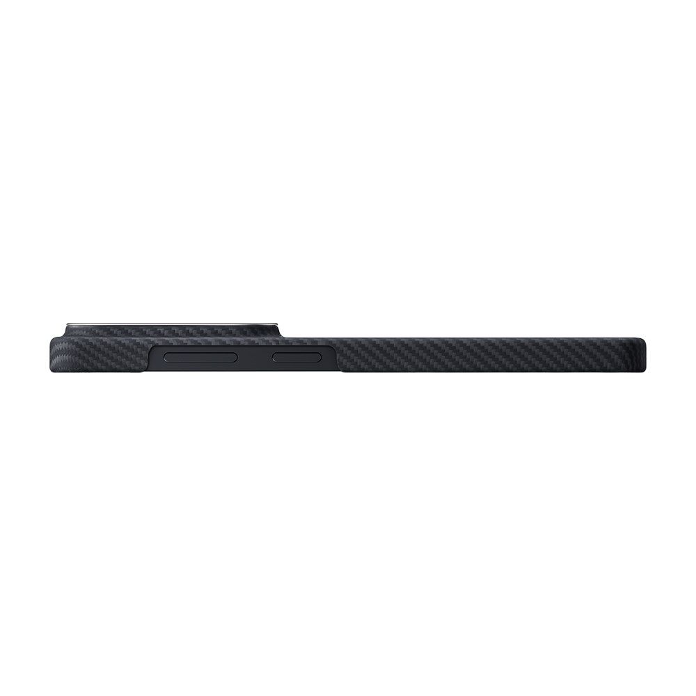 Galaxy S26 Plus Kılıf M-safe Şarj Özellikli 600D Aramid Fiber Pitaka Edge Serisi Black-Grey Twill Kapak