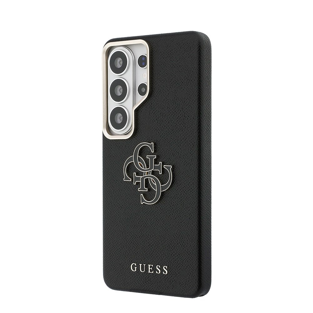 Galaxy S26 Ultra Kılıf Guess Orjinal Lisanslı Grained Yazı ve 4G Büyük Metal Logolu Kapak