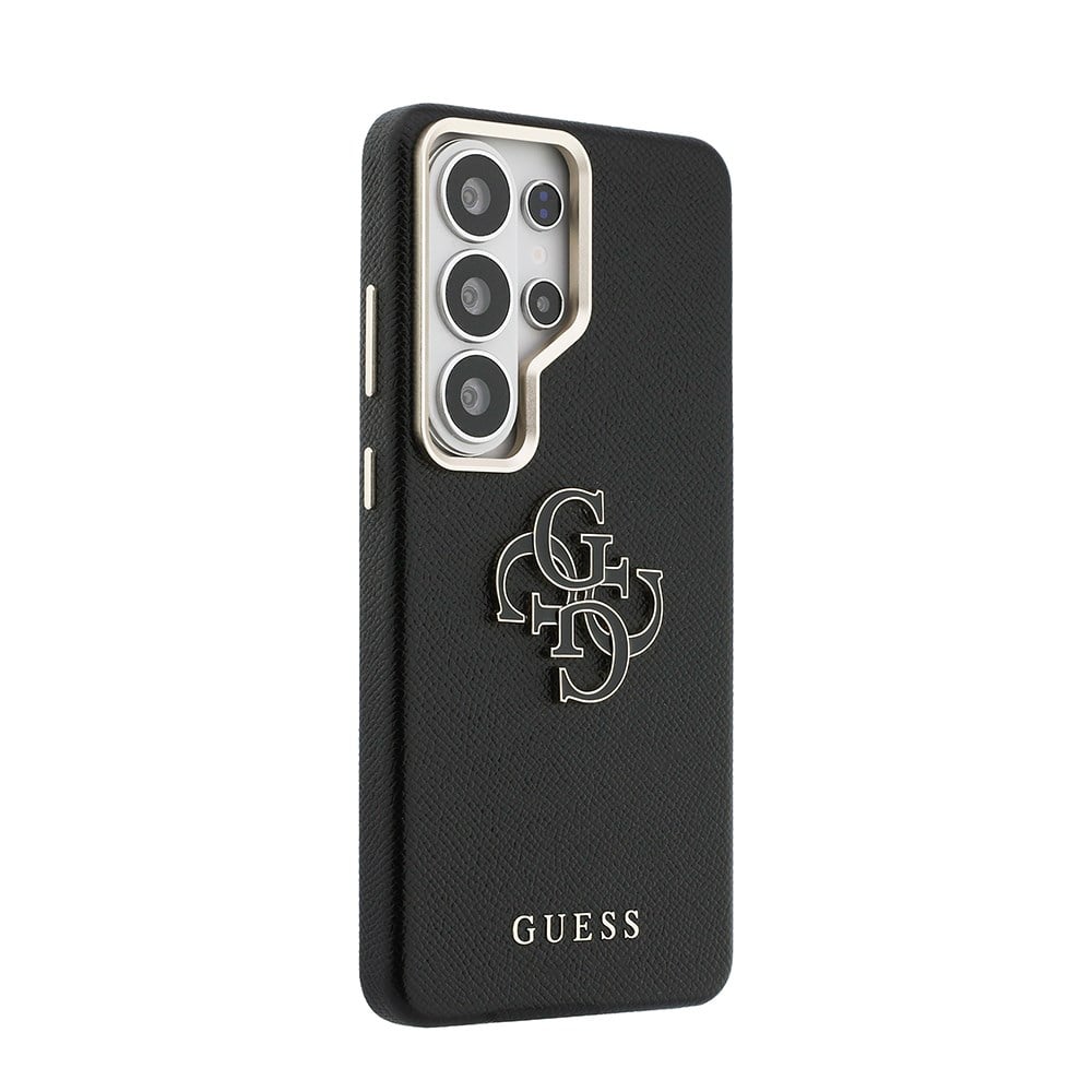 Galaxy S26 Ultra Kılıf Guess Orjinal Lisanslı Grained Yazı ve 4G Büyük Metal Logolu Kapak