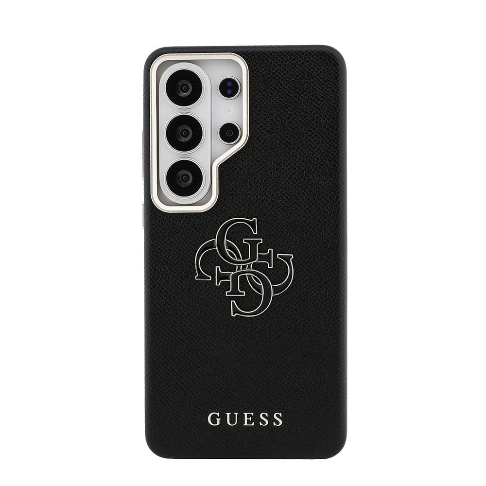 Galaxy S26 Ultra Kılıf Guess Orjinal Lisanslı Grained Yazı ve 4G Büyük Metal Logolu Kapak
