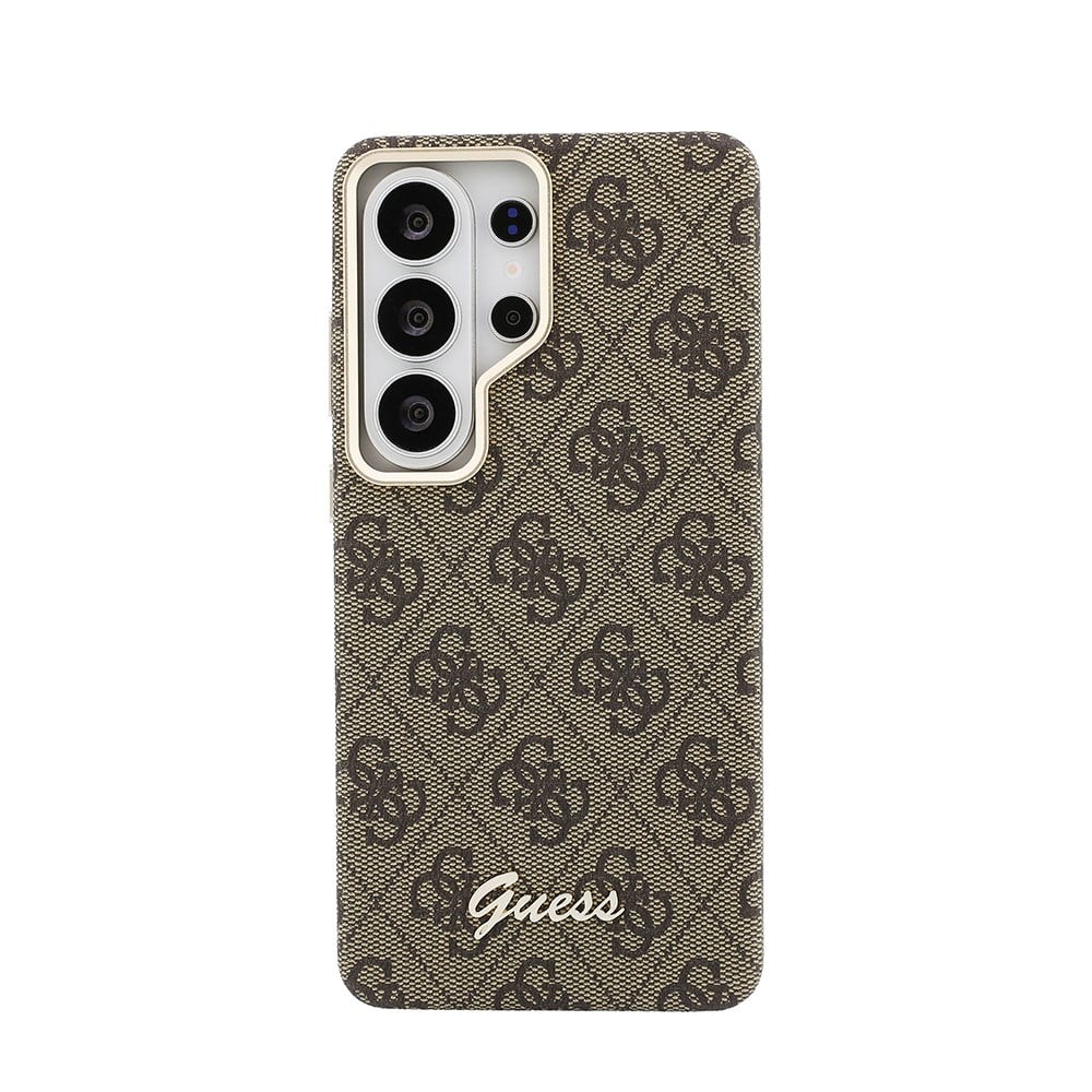 Galaxy S26 Ultra Kılıf Guess Orjinal Lisanslı M-safe Şarj Özellikli Script Yazı Logolu 4G Desenli Kapak
