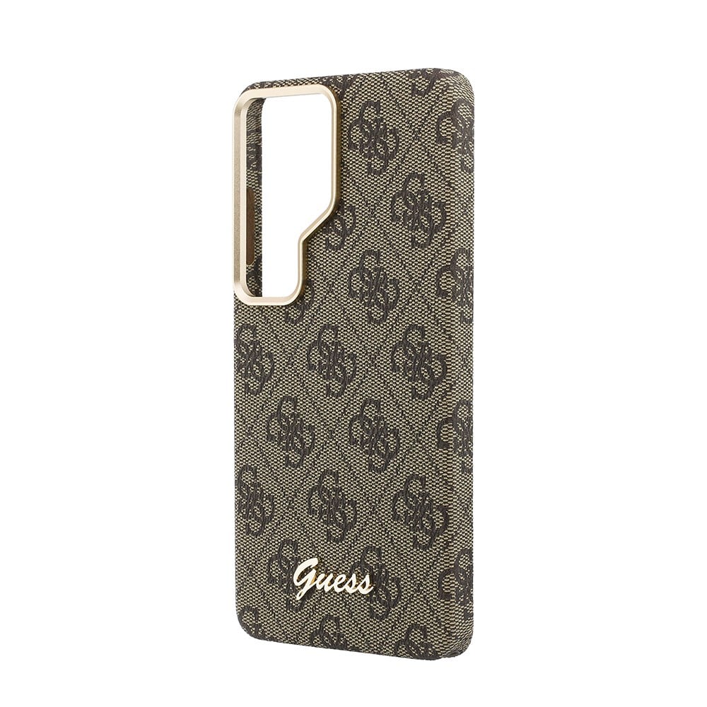 Galaxy S26 Ultra Kılıf Guess Orjinal Lisanslı M-safe Şarj Özellikli Script Yazı Logolu 4G Desenli Kapak