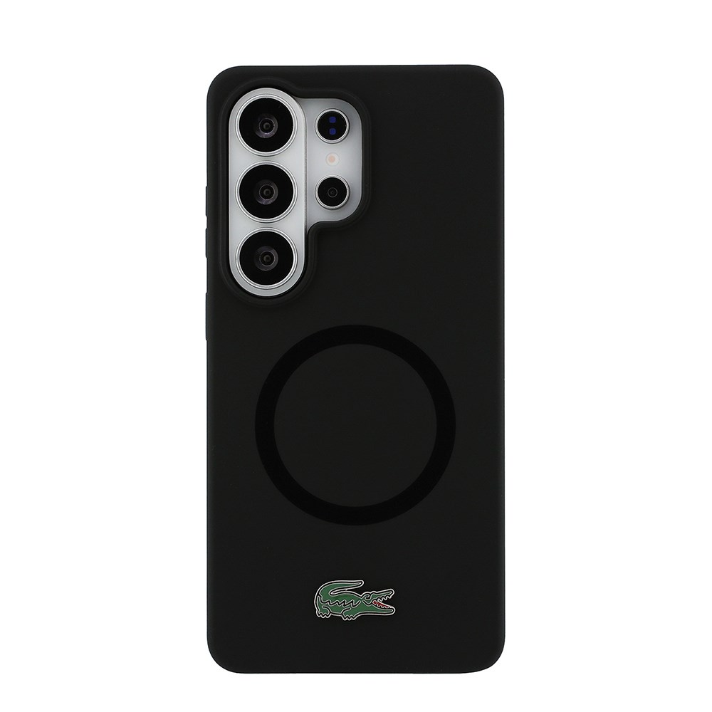 Galaxy S26 Ultra Kılıf Lacoste Orjinal Lisanslı M-safe Şarj Özellikli İkonik Logolu Metal Kamera Çerçeveli Silikon Kapak