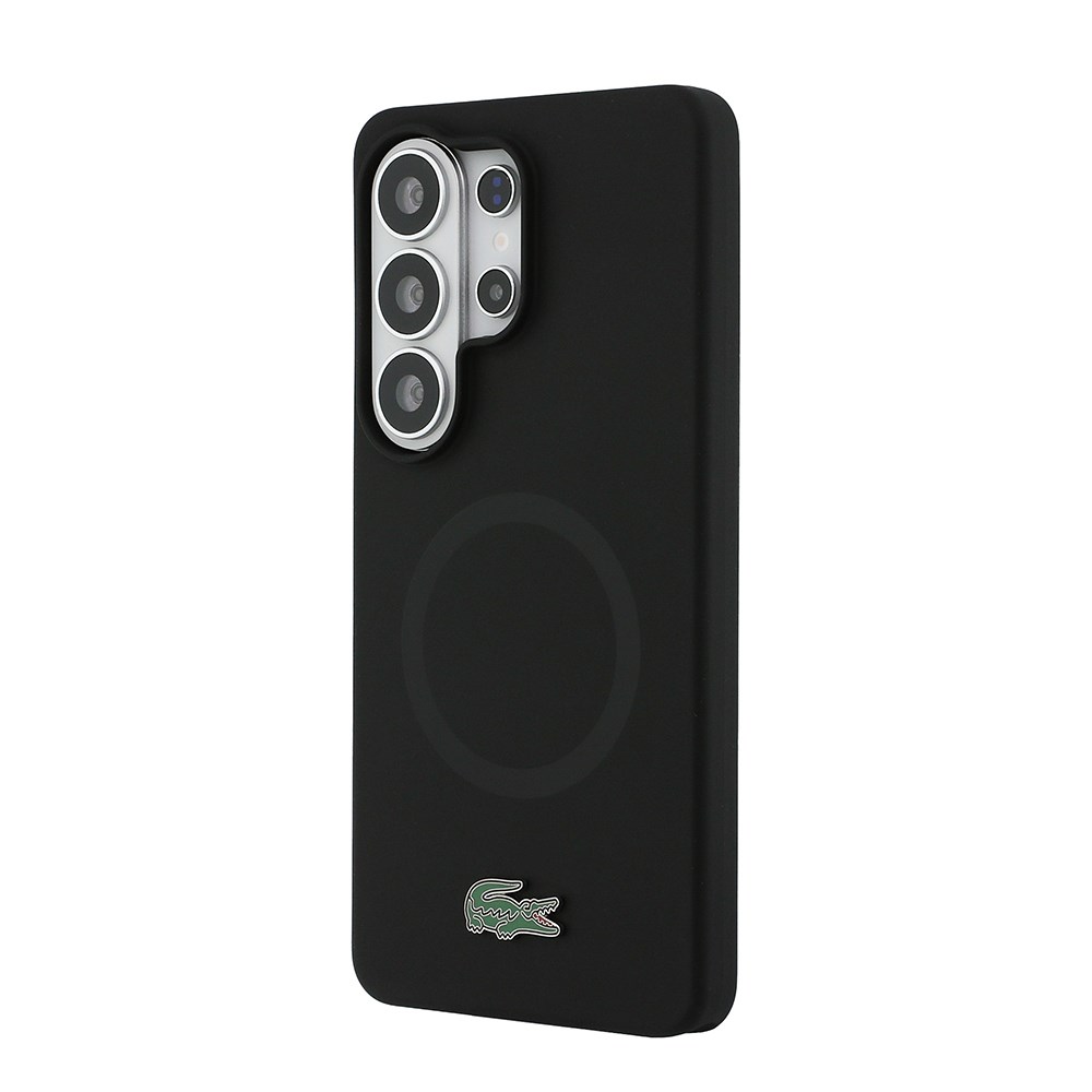Galaxy S26 Ultra Kılıf Lacoste Orjinal Lisanslı M-safe Şarj Özellikli İkonik Logolu Metal Kamera Çerçeveli Silikon Kapak