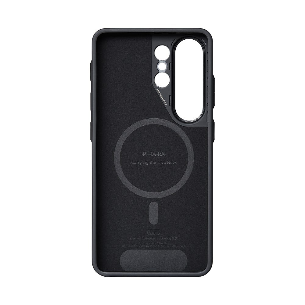 Galaxy S26 Ultra Kılıf M-safe Şarj Özellikli 600D Aramid Fiber Pitaka Cairn Serisi Black-Grey Twill Kapak