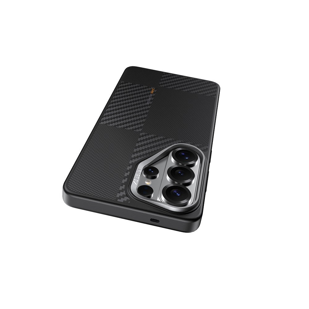 Galaxy S26 Ultra Kılıf M-safe Şarj Özellikli 600D Metal Kamera Çerçeveli Raptic Aramid Dual Serisi Kapak