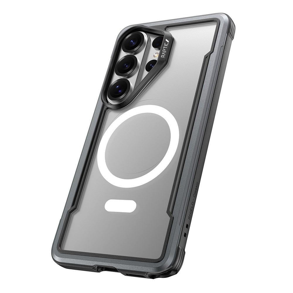 Galaxy S26 Ultra Kılıf M-safe Şarj Özellikli Airbagli Raptic Shield Serisi Şeffaf Arka Yüzey Kapak