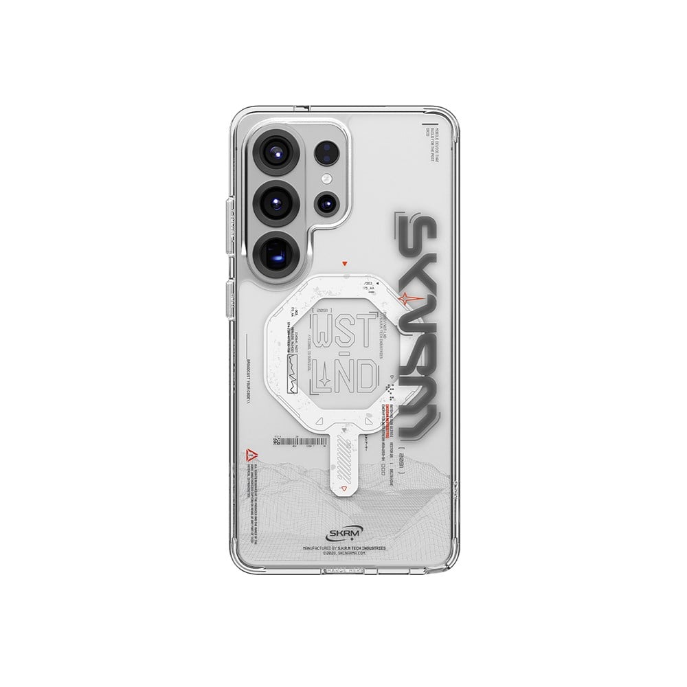 Galaxy S26 Ultra Kılıf M-safe Şarj Özellikli Yazı Desenli Airbag Tasarımlı Skinarma Sonix Kapak