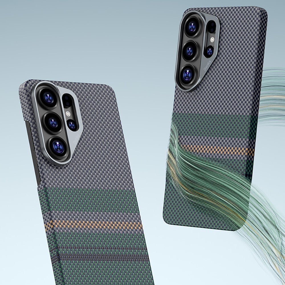 Galaxy S26 Ultra Kılıf M-safe Şarj Özellikli Karbon Fiber Tasarımlı Benks Aurora ArmorAir Kevlar Kapak