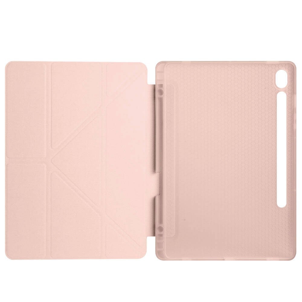 Galaxy Tab S10 FE Kılıf Zore Tri Folding Kalem Bölmeli Standlı Kılıf