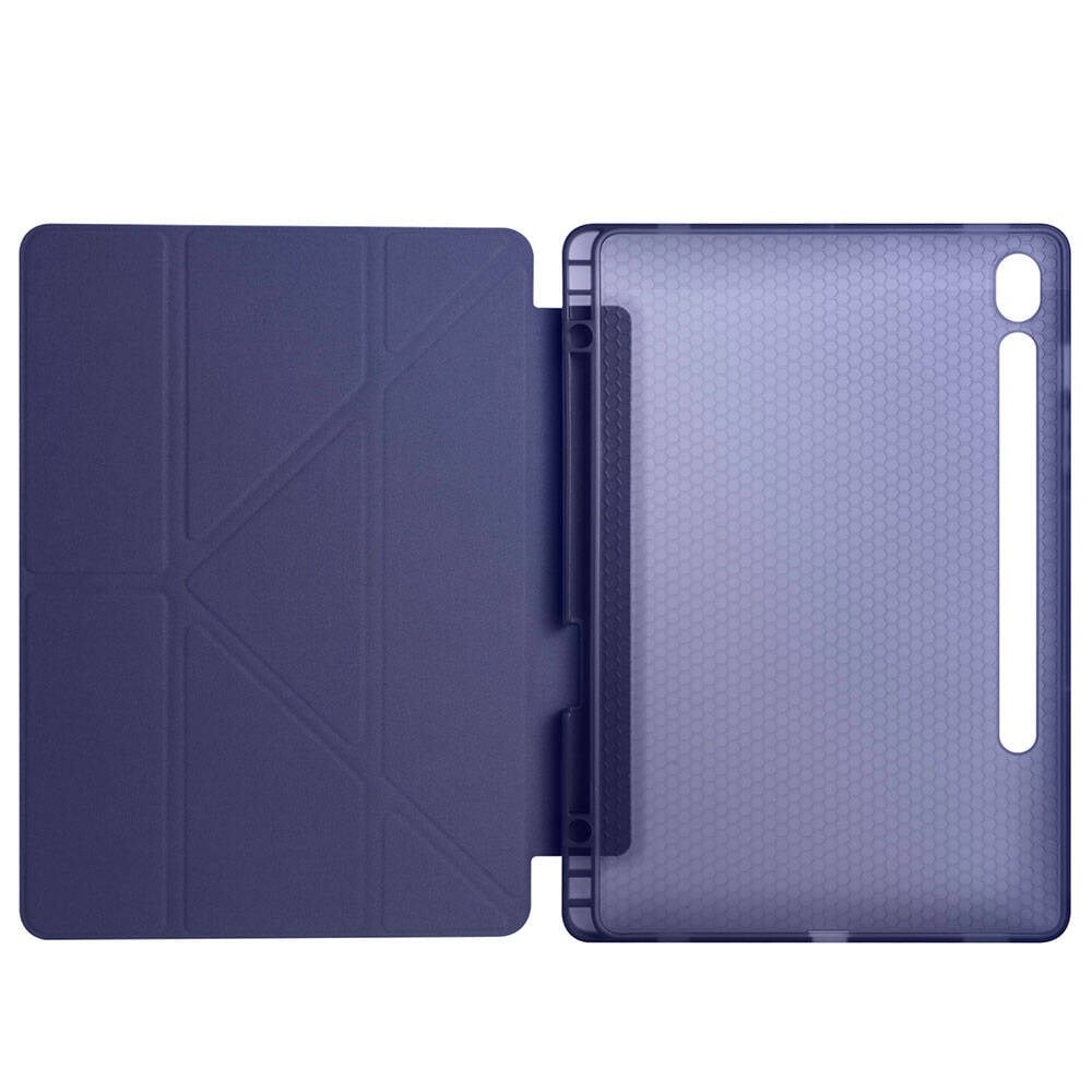 Galaxy Tab S10 Lite Kılıf Zore Tri Folding Kalem Bölmeli Standlı Kılıf